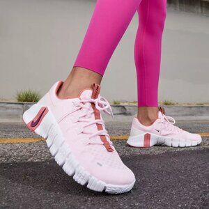 Nike Free Metcon 5 Training Shoe Weightlifting Pink White Sneakers Womens 12 NIB
